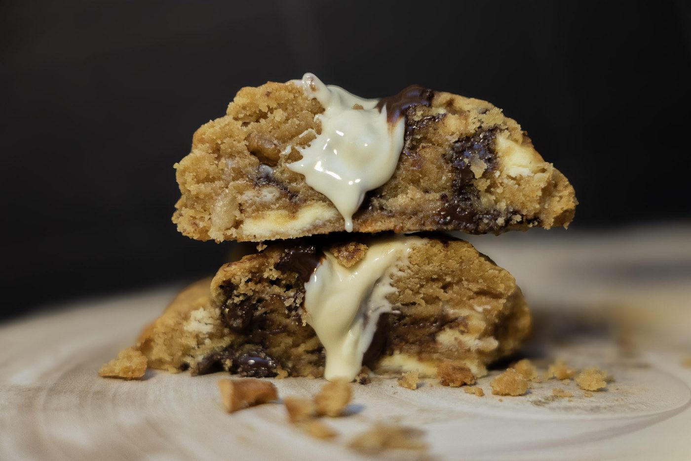Cookie triple chocolat noisette